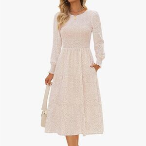 Women’s smocked Boho Midi dress